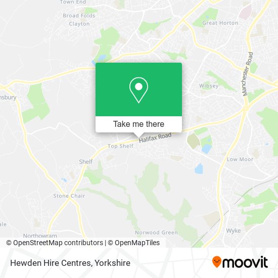 Hewden Hire Centres map