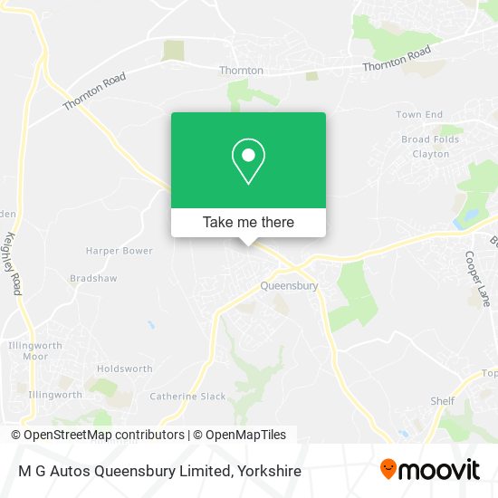 M G Autos Queensbury Limited map
