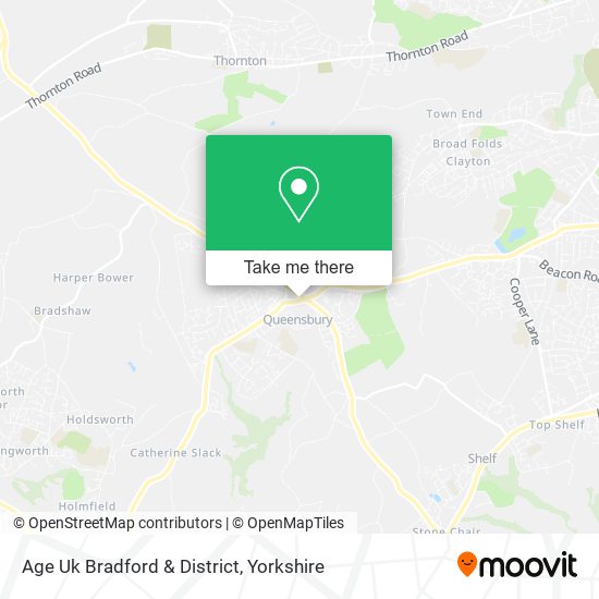 Age Uk Bradford & District map