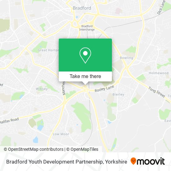 Bradford Youth Development Partnership map