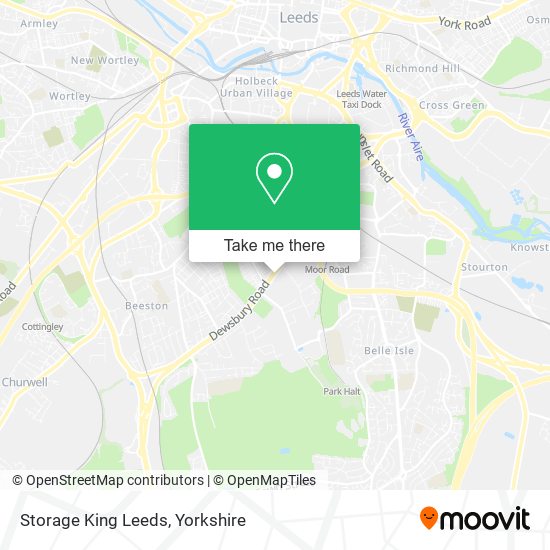 Storage King Leeds map