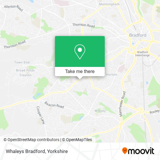 Whaleys Bradford map