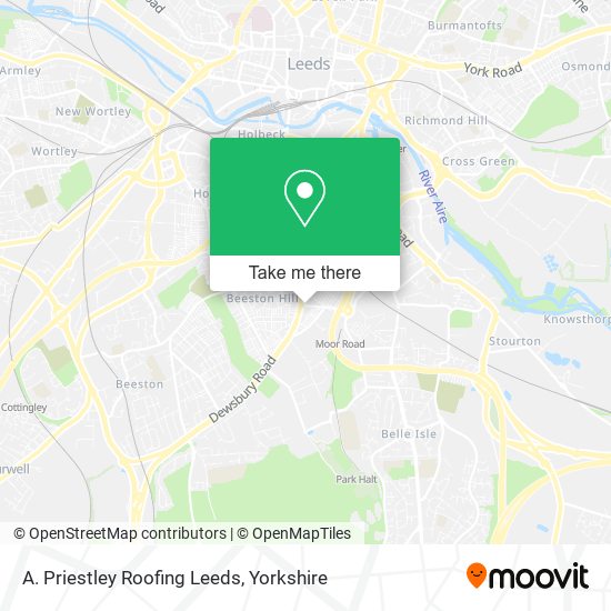 A. Priestley Roofing Leeds map