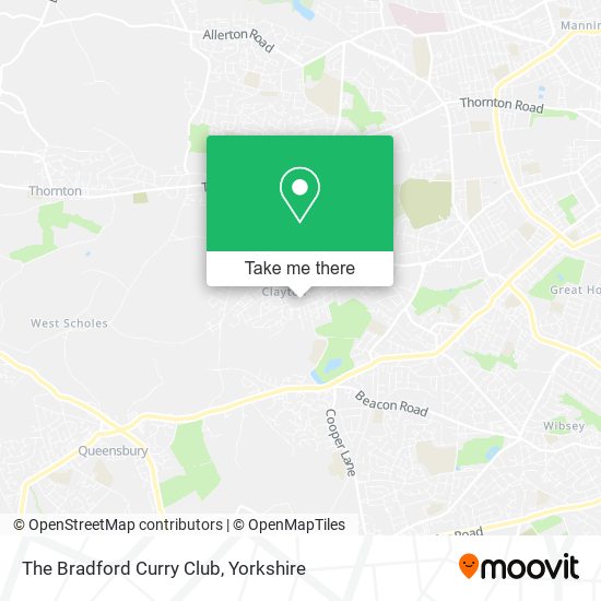 The Bradford Curry Club map