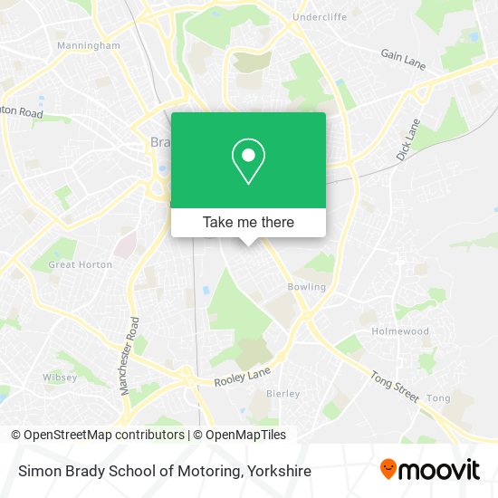 Simon Brady School of Motoring map