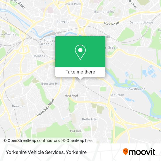 Yorkshire Vehicle Services map