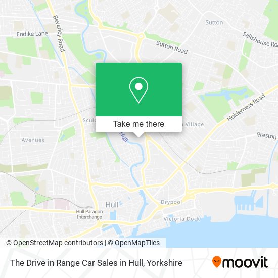 The Drive in Range Car Sales in Hull map