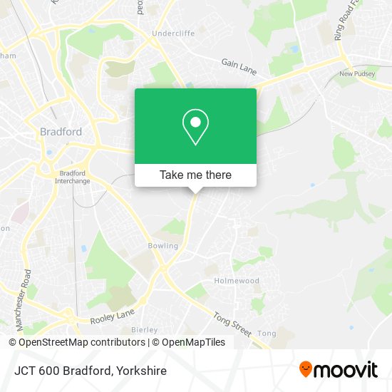 JCT 600 Bradford map