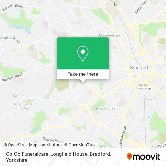Co-Op Funeralcare, Longfield House, Bradford map