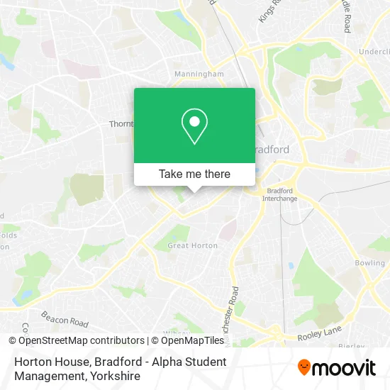 Horton House, Bradford - Alpha Student Management map
