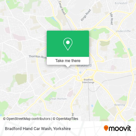 Bradford Hand Car Wash map