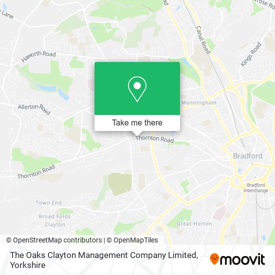 The Oaks Clayton Management Company Limited map