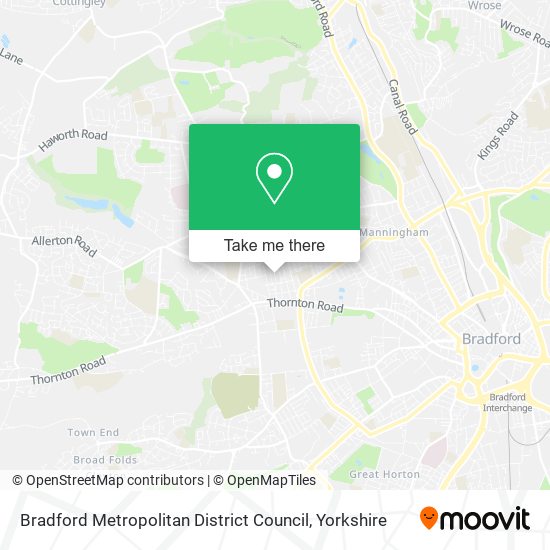 Bradford Metropolitan District Council map