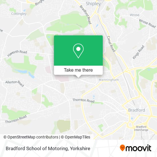 Bradford School of Motoring map