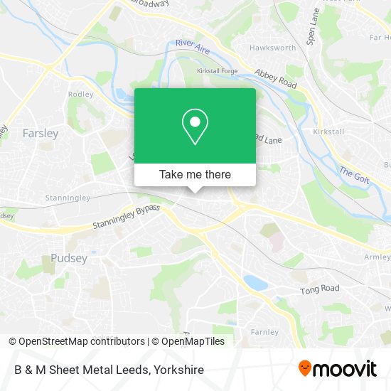 B & M Sheet Metal Leeds map