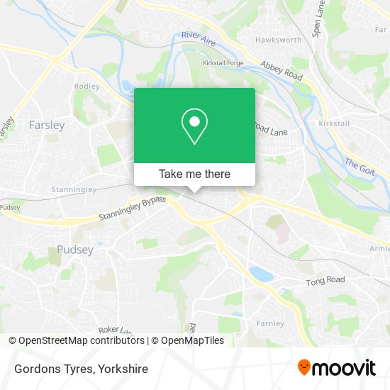 Gordons Tyres map