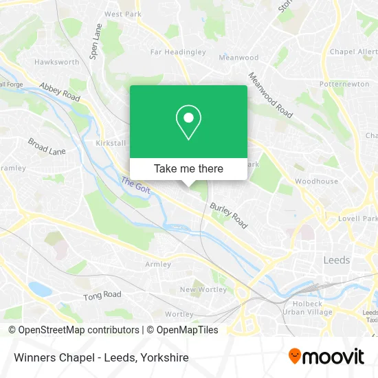 Winners Chapel - Leeds map