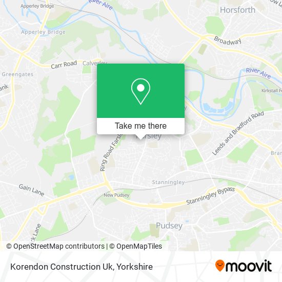 Korendon Construction Uk map