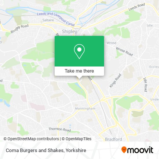 Coma Burgers and Shakes map