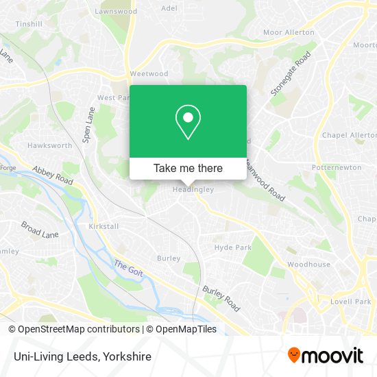 Uni-Living Leeds map