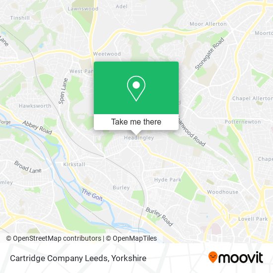 Cartridge Company Leeds map
