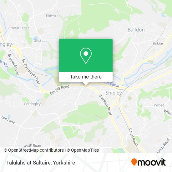 Talulahs at Saltaire map