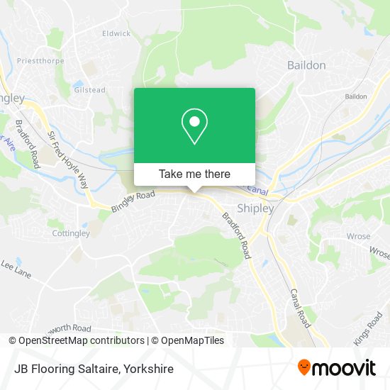 JB Flooring Saltaire map