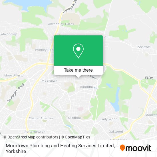 Moortown Plumbing and Heating Services Limited map