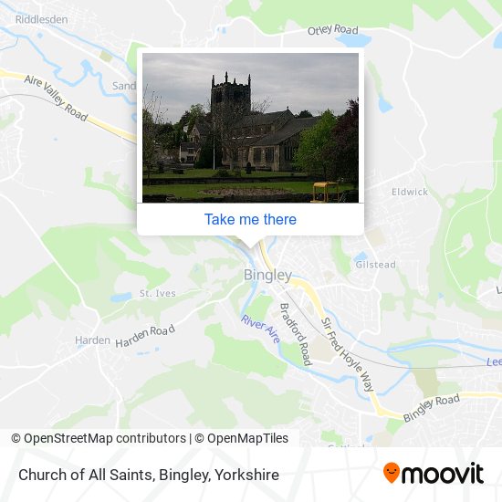 Church of All Saints, Bingley map