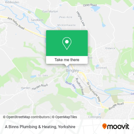 A Binns Plumbing & Heating map