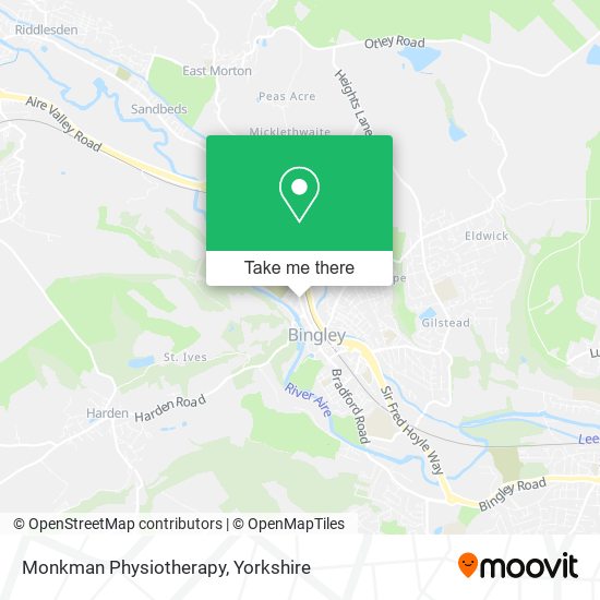 Monkman Physiotherapy map