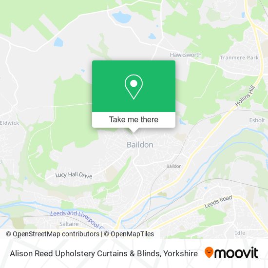 Alison Reed Upholstery Curtains & Blinds map