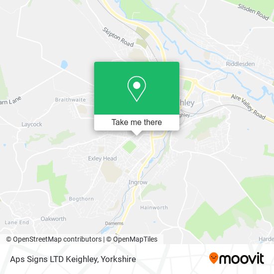 Aps Signs LTD Keighley map