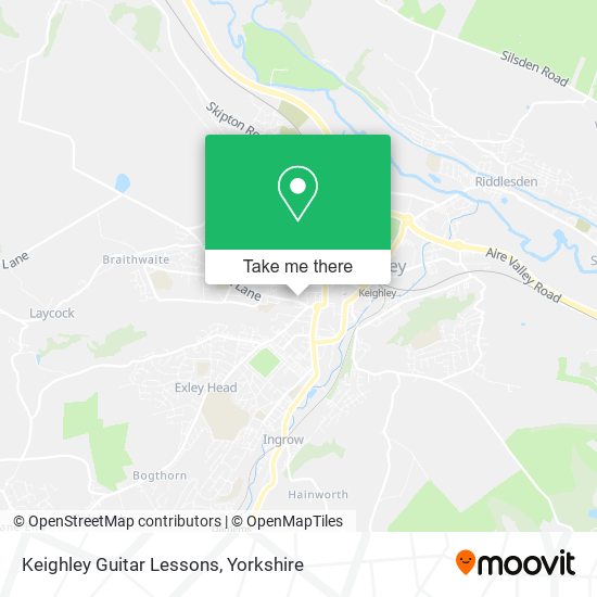 Keighley Guitar Lessons map