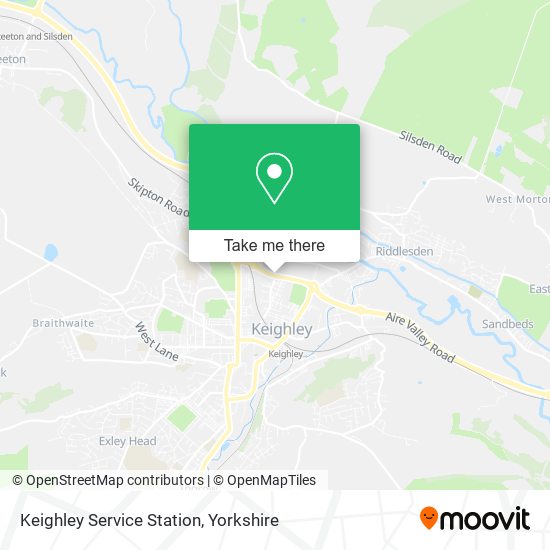 Keighley Service Station map