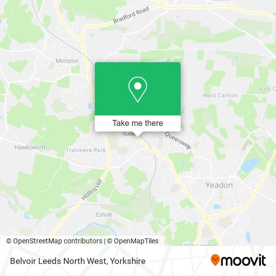 Belvoir Leeds North West map
