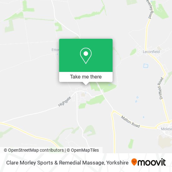 Clare Morley Sports & Remedial Massage map