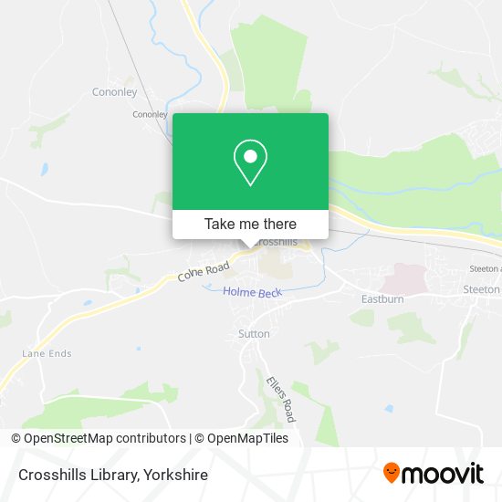 Crosshills Library map