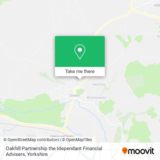 Oakhill Partnership the Idependant Financial Advisers map