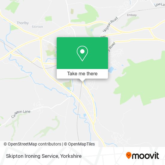 Skipton Ironing Service map