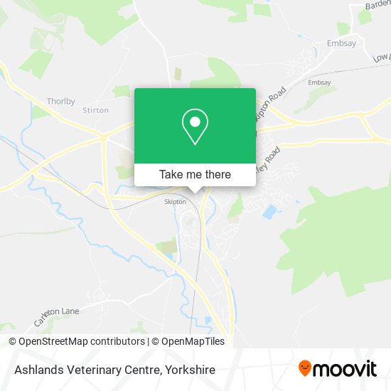 Ashlands Veterinary Centre map