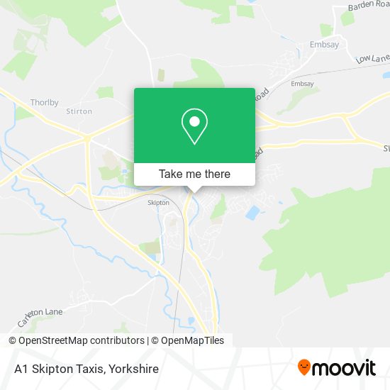 A1 Skipton Taxis map