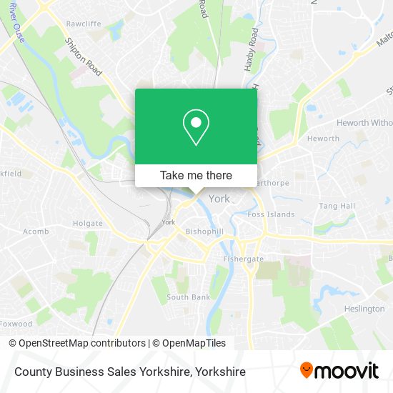 County Business Sales Yorkshire map