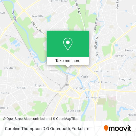 Caroline Thompson D O Osteopath map