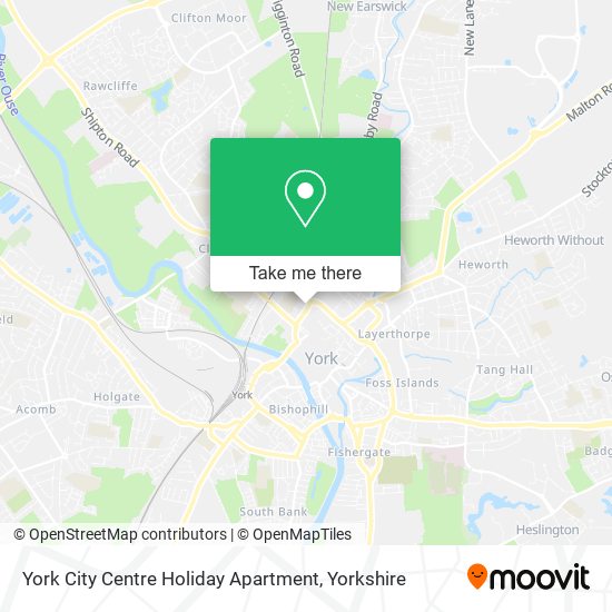 York City Centre Holiday Apartment map