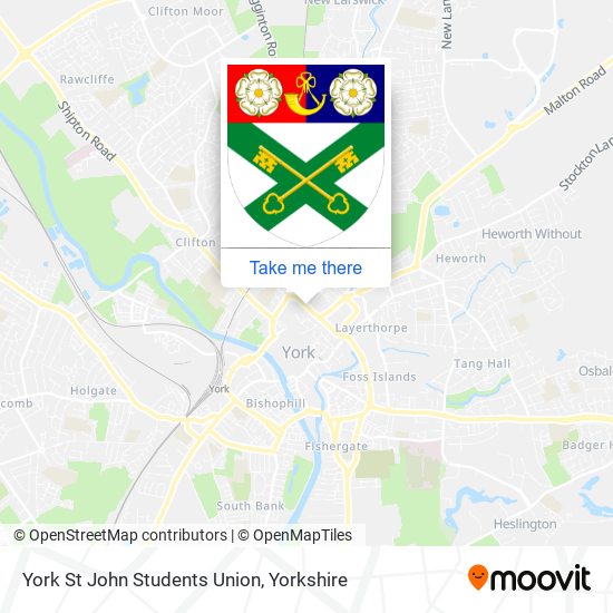 York St John Students Union map