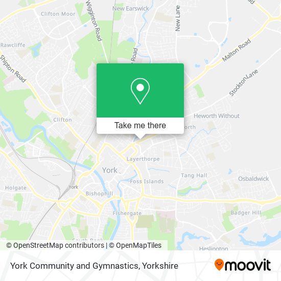 York Community and Gymnastics map