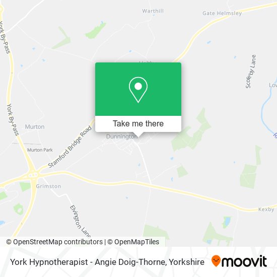York Hypnotherapist - Angie Doig-Thorne map