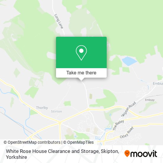 White Rose House Clearance and Storage, Skipton map