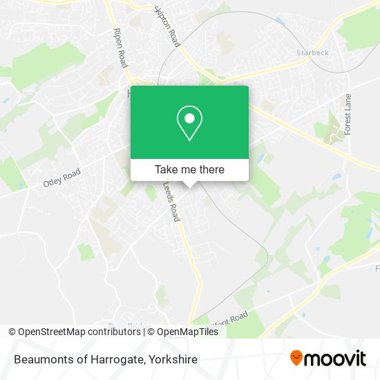Beaumonts of Harrogate map